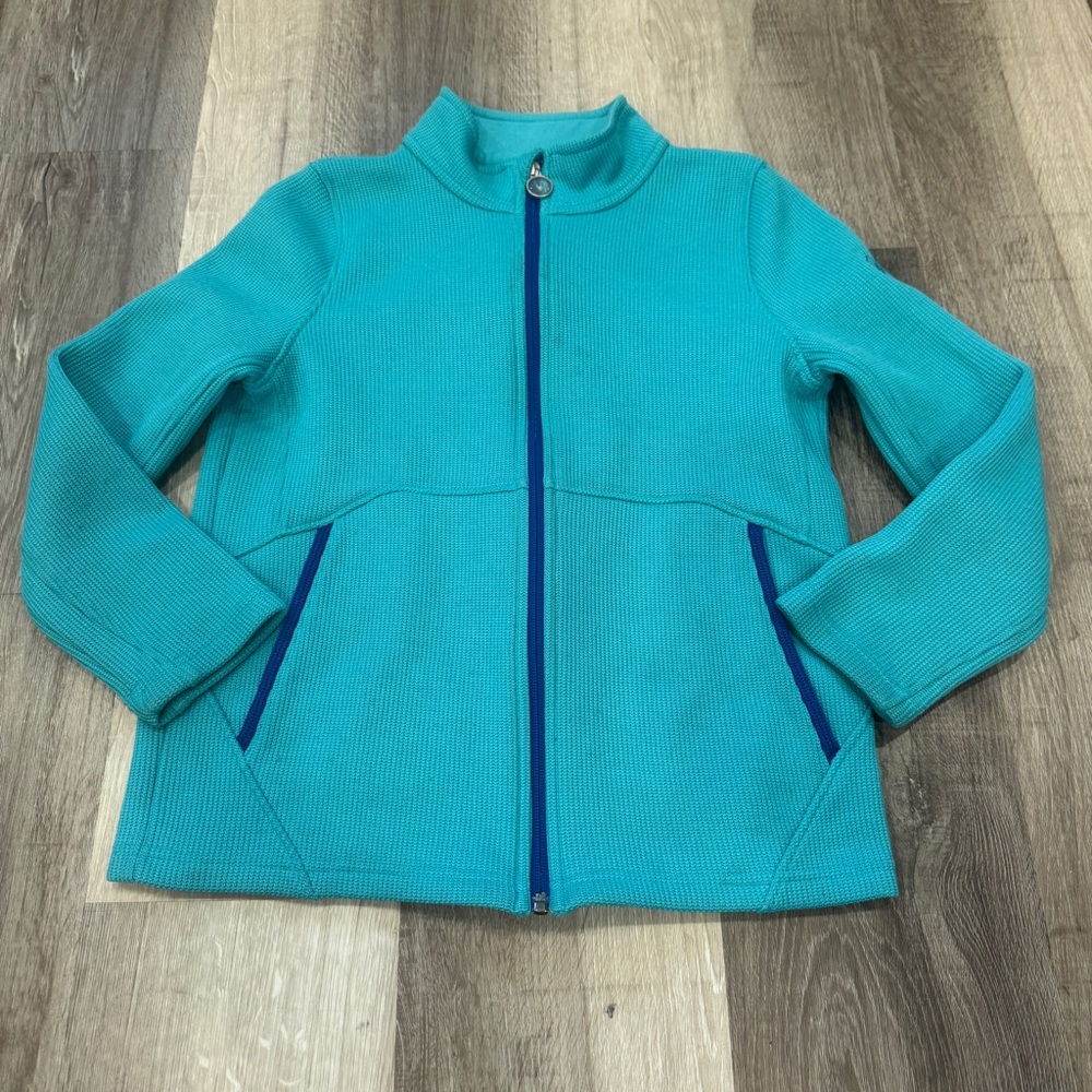 Spyder Endure Stryke Full Zip Jacket Girls 14/16 Blue Knit Outdoor